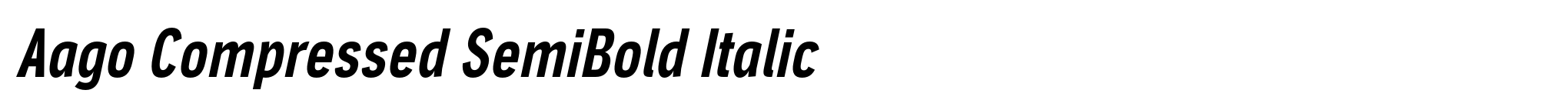 Aago Compressed SemiBold Italic image